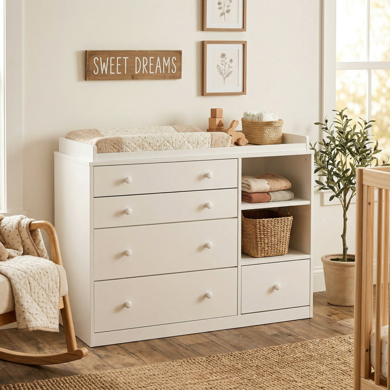 Isabelle & Max™ Mamie 5-Drawer White Baby Changing Table Dresser